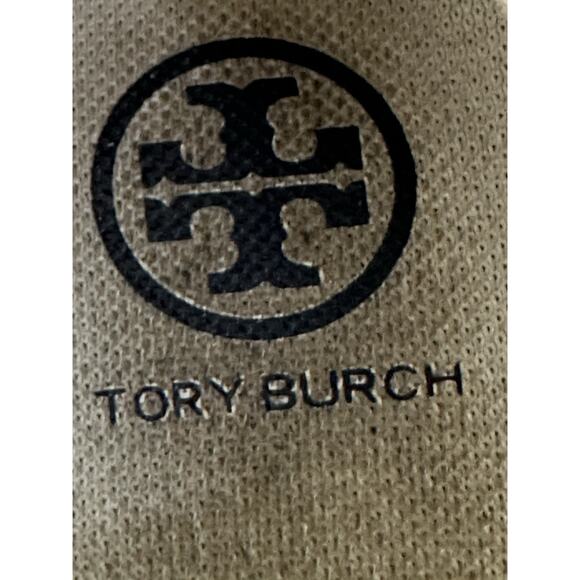 TORY BURCH Women's Classic Court Lace Up Canvas Sneakers Ivory & Black size 7.5M - Picture 10 of 12